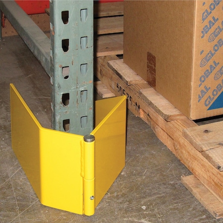 Global Industrial Extra Heavy Duty Frame Guard, Left, Steel, Yellow 798647